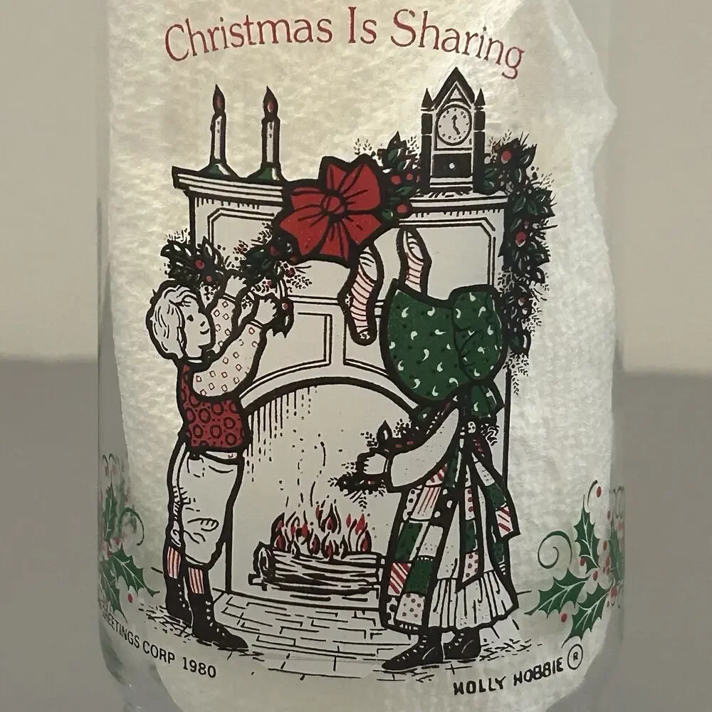 Vintage Holly Hobbie Coca-Cola Glasses Lot of 3 Christmas Tumblers READ